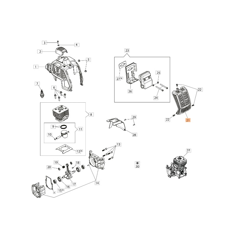 Coprimarmitta ORIGINALE OLEOMAC decespugliatore BCH 250 S  - BCH 250 T 61460367R