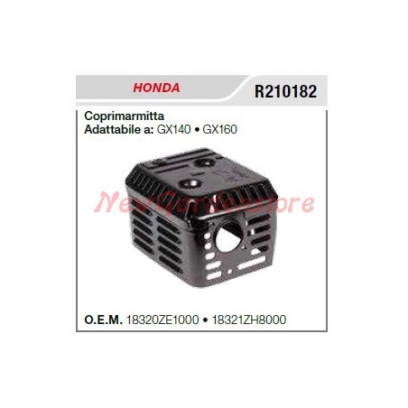 Coprimarmitta silenziatore HONDA motocoltivatore GX 140 160 R210182 | NewgardenParts.com