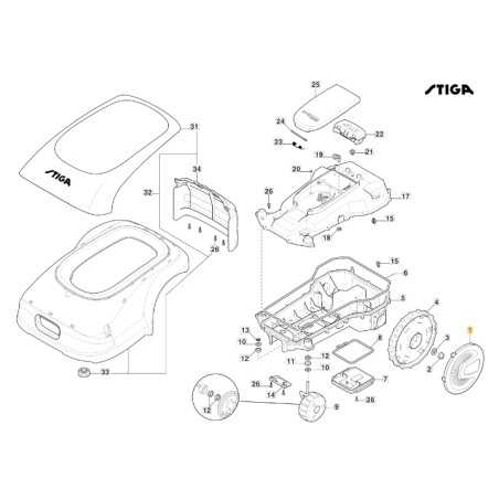 ORIGINAL STIGA robot cortacésped g300 - stig300 322110853/0 | NewgardenParts.com