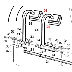 Copripedale avanzamento in gomma TURBO4 ORIGINALE GIANNI FERRARI 00.07.01.0130 | NewgardenParts.com