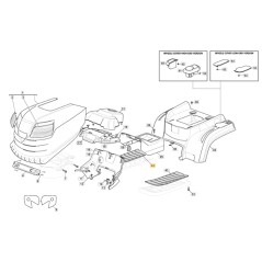 Fußplattenabdeckung rechts ORIGINAL STIGA Rasentraktor 1330m 325110384/0 | NewgardenParts.com