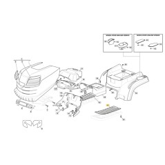 Copripedana sinistra ORIGINALE STIGA trattorino tagliaerba 1330m 325110385/0 | NewgardenParts.com