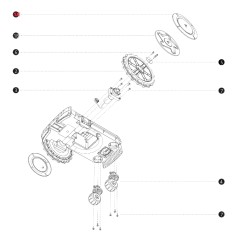 ORIGINAL BLUEBIRD Mähroboter i108E Radabdeckung AB12.02.00.0130 | NewgardenParts.com