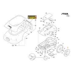 Copriruota ORIGINALE STIGA per robot tagliaerba Stig 600 - Stig 1200 322110855/0 | NewgardenParts.com