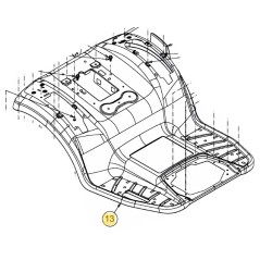 Copriruote giallo trattorino tagliaerba CUB CADET ORIGINALE MTD 783-08279CCY | NewgardenParts.com