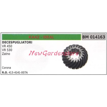 Corona coppia conica KAAZ decespugliatore VR 450 530 zaino 014163 | NewgardenParts.com