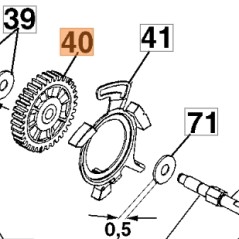 E1500 E1700 E1900 OM15E OM17E OM19E 51010171R OLEOMAC Elektro-Sägezahnkranz