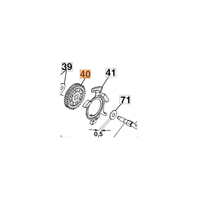 E1500 E1700 E1900 OM15E OM17E OM19E 51010171R OLEOMAC electro-saw toothed gearbox
