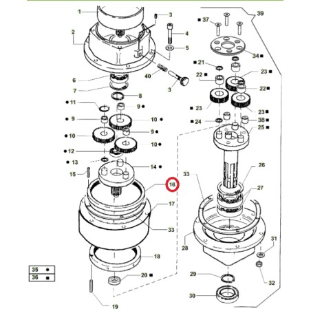 Corona primo stadio riduttore ORIGINALE ACTIVE trivella modelli t143 020794 | NewgardenParts.com