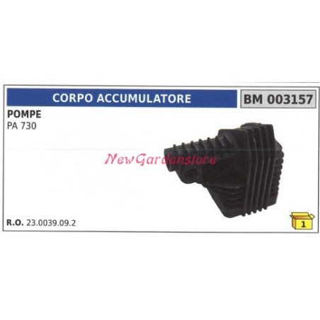 Corpo accumulatore UNIVERSALE pompa Bertolini PA 730 003157 | NewgardenParts.com