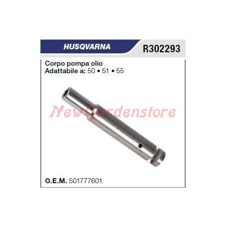 Corpo Pompa olio HUSQVARNA motosega 50 51 55 R302293 | NewgardenParts.com