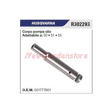 Corps de pompe à huile HUSQVARNA 50 51 55 R302293 | NewgardenParts.com