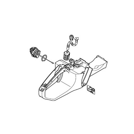 Corpo serbatoio motosega modelli MS400 ORIGINALE STIHL 11403500840 | NewgardenParts.com