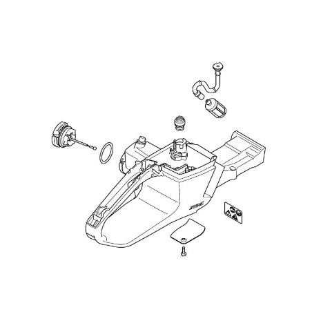 Corpo serbatoio motosega modelli MS462 ORIGINALE STIHL 11423500804 | NewgardenParts.com