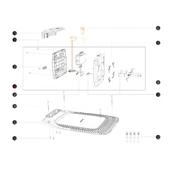 Corpo stazione ricarica i108E ORIGINALE BLUEBIRD robot rasaerba AB12.02.00.0132 | NewgardenParts.com