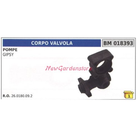 Corpo valvola UNIVERSALE pompa Bertolini GIPSY 018393 | NewgardenParts.com