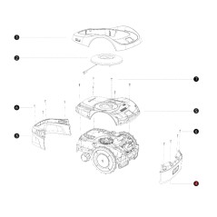 Cover anteriore i108E ORIGINALE BLUEBIRD robot rasaerba NAVIMOW AB12.02.00.0139 | NewgardenParts.com