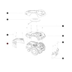 Cover posteriore i108E ORIGINALE BLUEBIRD robot rasaerba NAVIMOW AB12.02.00.0123 | NewgardenParts.com