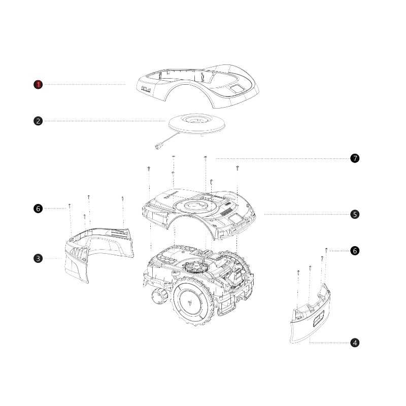 Top cover i108E ORIGINAL BLUEBIRD robot mower NAVIMOW AB12.02.00.0136