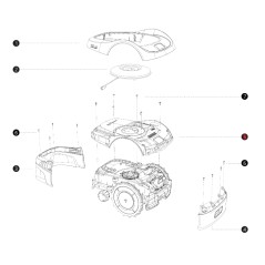 Cover superiore i108E ORIGINALE BLUEBIRD robot rasaerba NAVIMOW AB12.02.00.0137 | NewgardenParts.com