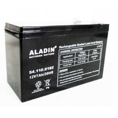 Batería hermética de gel ALADIN 12V 7,2 Ah polo positivo izquierdo | NewgardenParts.com