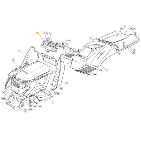 Cruscotto trattorino tagliaerba modelli 2040HTWIN ORIGINALE STIGA 325120278/0 | NewgardenParts.com