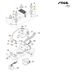 Cuffia chiusura robot tagliaerba modelli STIG300 ORIGINALE STIGA 322110088/1 | NewgardenParts.com