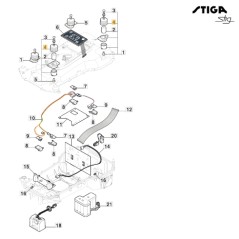 Headphone closing robot mower models STIG300 ORIGINAL STIGA 322110088/1 | NewgardenParts.com