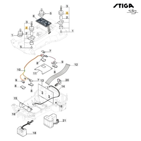 Cuffia chiusura robot tagliaerba modelli STIG300 ORIGINALE STIGA 322110088/1 | NewgardenParts.com