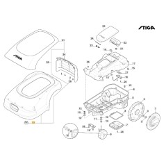 Cuffia in gomma robot rasaerba modelli A1000 ORIGINALE STIGA 322122001/1 | NewgardenParts.com