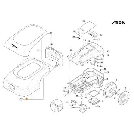 Gummi-Roboter-Mäher Modelle A1000 ORIGINAL STIGA 322122001/1 | NewgardenParts.com