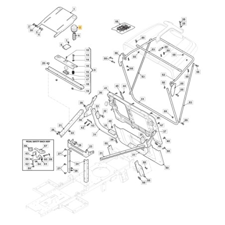 Cuffia molle sedile ORIGINALE STIGA trattorino rasaerba combi1066hq 327737500/0 | NewgardenParts.com