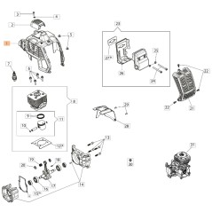 ORIGINAL OLEOMAC trimmer brushcutter PPH250 61462028R