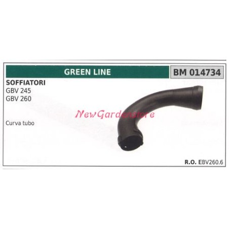 Curva tubo soffiatore GBV 245 260 GREENLINE 014734 | NewgardenParts.com