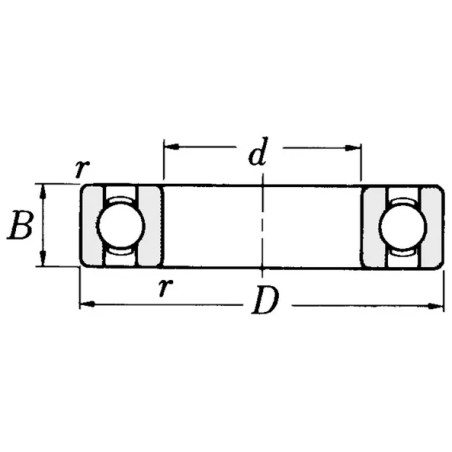 Cuscinetto 19.0x39.9x12.0 mm ORIGINALE PEERLESS trasmissione trattorino