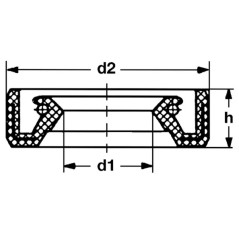 Anello di tenuta 19x32x8 ORIGINALE TUFF TORQ trazione trattorino rasaerba K574G | NewgardenParts.com