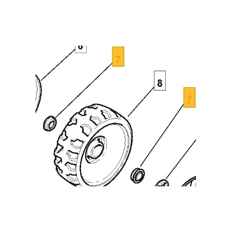 Cuscinetto assiale Di 12 mm ORIGINALE STIGA trattorino bl450 -dino47 122122206/0