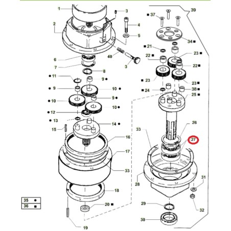 Cuscinetto ORIGINALE ACTIVE trivella modelli t143 - t152 020799 | NewgardenParts.com