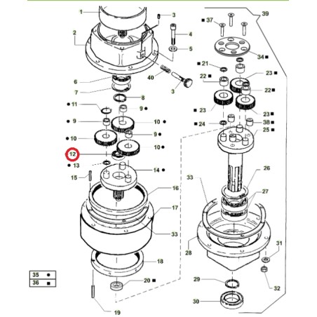 Cuscinetto ORIGINALE ACTIVE trivella modelli t143 - t152 020801 | NewgardenParts.com