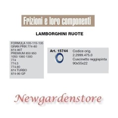 Cuscinetto reggispinta 90x55 15744 trattore LAMBORGHINI Formula Premium Turbo | NewgardenParts.com