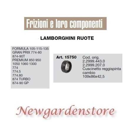 Getriebedrucklager 15750 LAMBORGHINI Formula Premium Turbo Traktor | NewgardenParts.com
