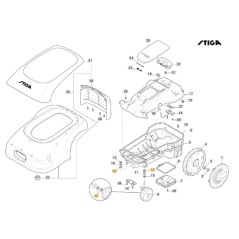 Cuscinetto robot tagliaerba modelli A1000 A1500 ORIGINALE STIGA 119216061/0 | NewgardenParts.com