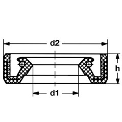 Joint d'étanchéité de la transmission du tracteur TUFF TORQ ORIGINAL K61E