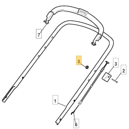 Dado autobloccante M6 rasaerba modelli 42HP 46S ORIGINALE STIGA 112154510/0 | NewgardenParts.com