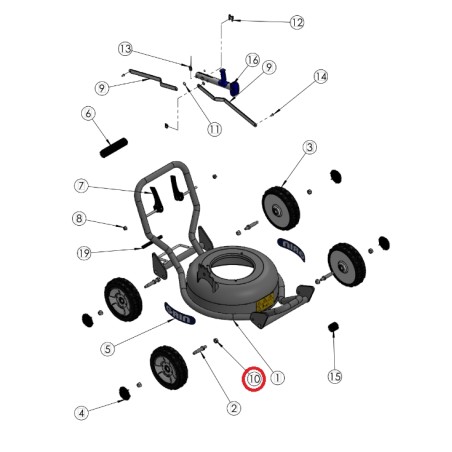 Dado autobloccante ORIGINALE GRIN rasaerba tagliaerba hm37 - bm37-82v PRT-0172 | NewgardenParts.com