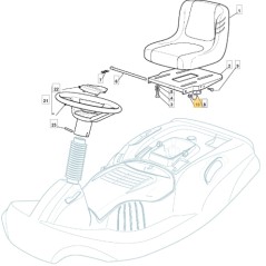 Selbstsichernde Spindelmutter Modelle 1163X 1172HDX ORIGINAL STIGA 112154330/0 | NewgardenParts.com