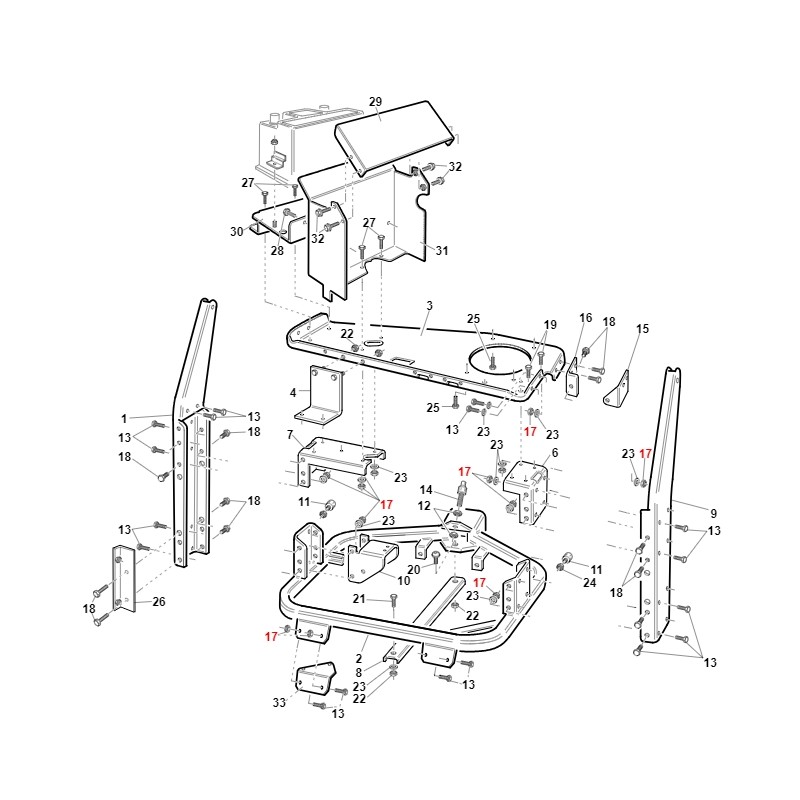 Dado autobloccante UNI7473 trattorino ORIGINALE GIANNI FERRARI BFB 00111250014