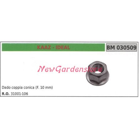 Dado coppia conica KAAZ decespugliatore 030509 | NewgardenParts.com