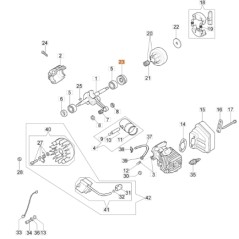 Anello di tenuta radiale motosega modelli 925 ORIGINALE EMAK 50160103R | NewgardenParts.com