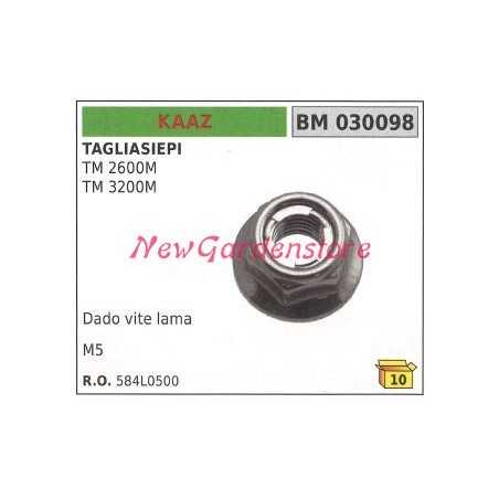 Nut KAAZ blade screw TM 2600M 030098 | NewgardenParts.com